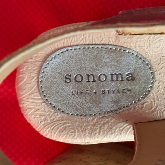 Sonoma Women's Strappy Cork Wedge Sandals - Picture 7 of 10